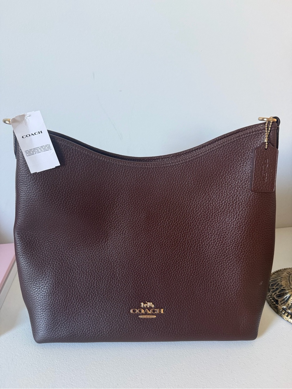 COACH Laurel Large Shoulder Bag in Maple Leather NWT
